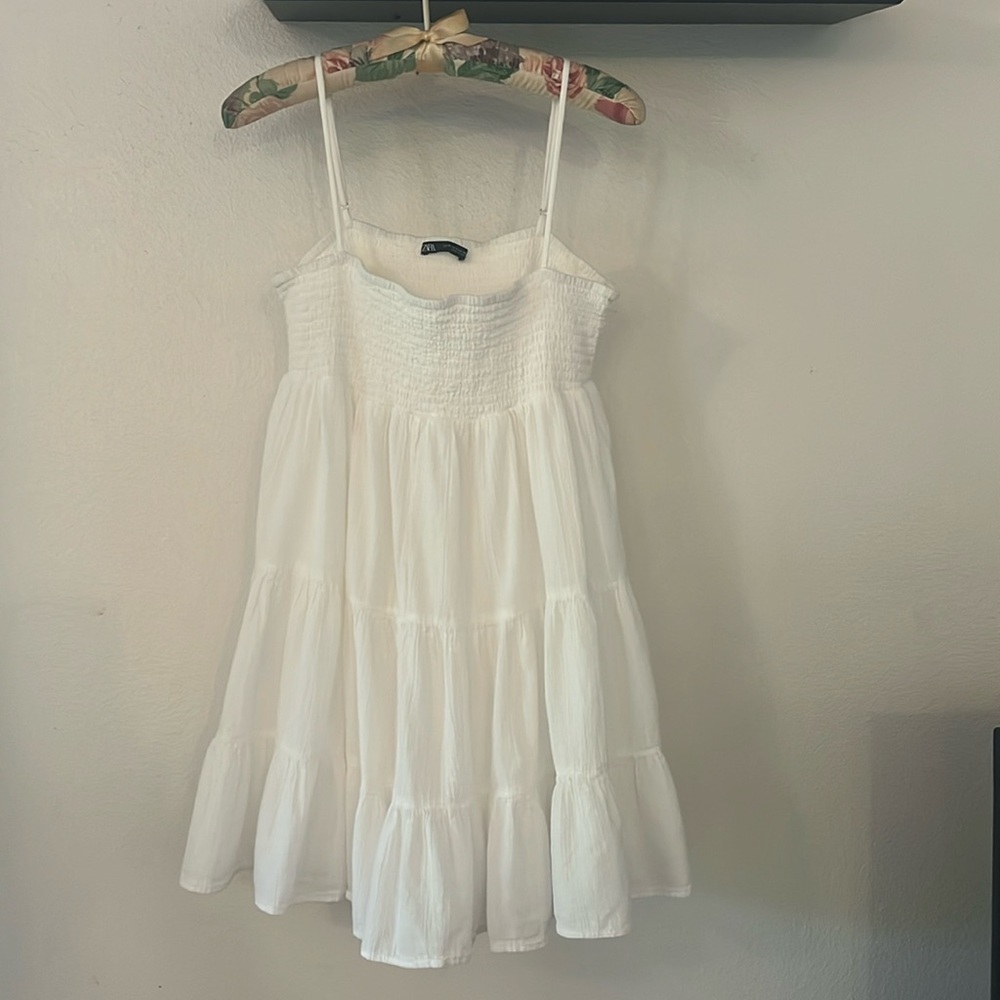 Zara Women’s White Summer Dress Size S